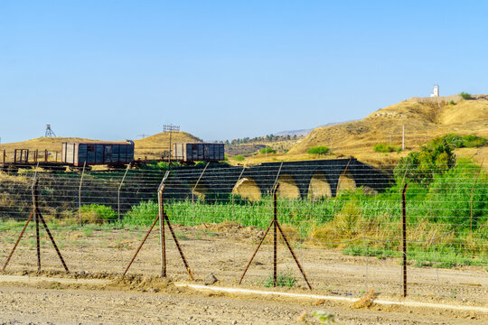 Ancient bridge of Naharayim at Gesher, across the Jordan River