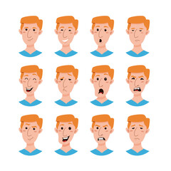Male emoji cartoon character.