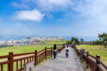 Walkway downhill of the Songsan Ilchulbong.