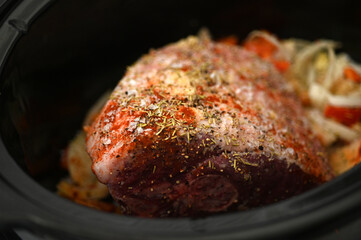 Roasted Leg of Lamb cooking