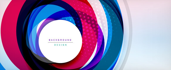 Trendy simple circle abstract background, dynamic motion concept. Vector Illustration For Wallpaper, Banner, Background, Card, Book Illustration, landing page