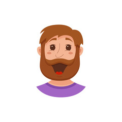Obraz premium Beard men facial expression