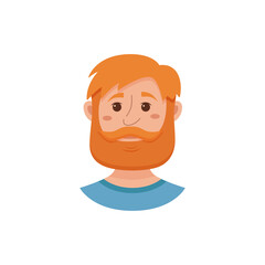 Beard men facial expression