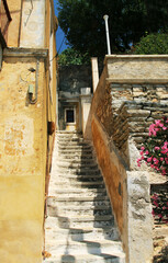 Stone stairs, Symi island, Greece