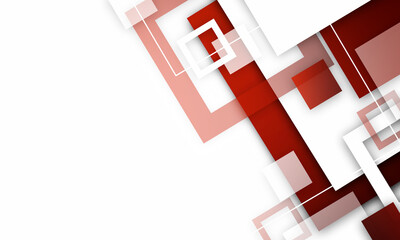 
Minimal gray and red squares. Abstract technology corporate design. Futuristic geometric background