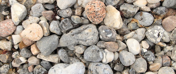 colorful pebbles on the beach