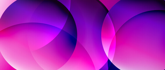 Circle modern geometric abstract background with liquid gradients