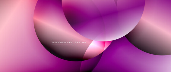 Circle modern geometric abstract background with liquid gradients