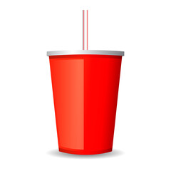 Soft drink red cup illustration