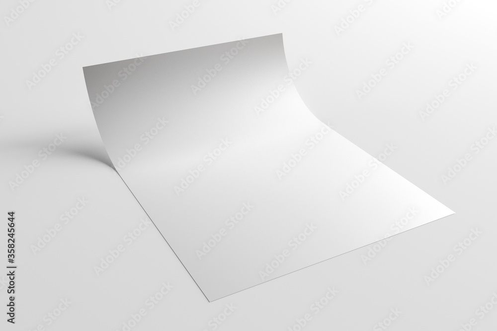Aufkleber a4 paper sheet mock up - 3d rendering