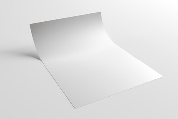 A4 paper sheet mock up - 3d rendering