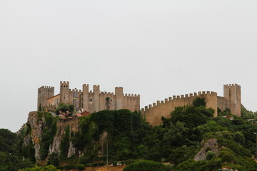 view of obidos castle in Portugal