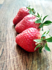 Juicy, ripe strawberries for desserts