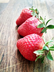 Juicy, ripe strawberries for desserts