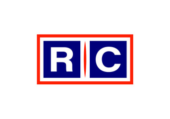 Fototapeta premium Initial Monogram Letter R C Logo Design Vector Template. R C Letter Logo Design