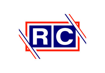 Initial Monogram Letter R C Logo Design Vector Template. R C Letter Logo Design