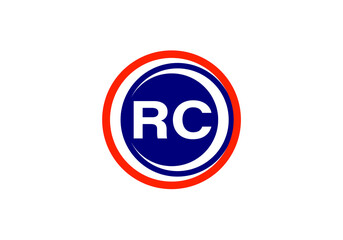 Initial Monogram Letter R C Logo Design Vector Template. R C Letter Logo Design