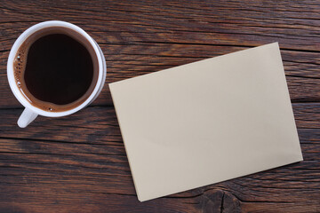 Coffee and a blank of paper