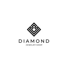 Creative luxury Modern stylist Diamond logo design vector