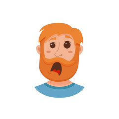 Fototapeta premium Beard men facial expression