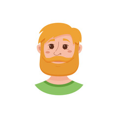 Beard men facial expression
