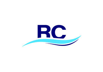 Initial Monogram Letter R C Logo Design Vector Template. R C Letter Logo Design