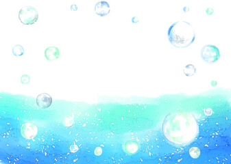 水滴の爽やかなフレーム