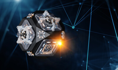 Technology and innovation concept . Mixed media