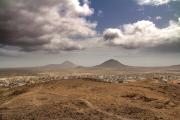 Fototapeta na wymiar Espargos City in Cape Verde