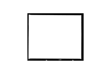 Medium format color film frame.With white space.