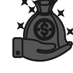 vector illustration of a bag