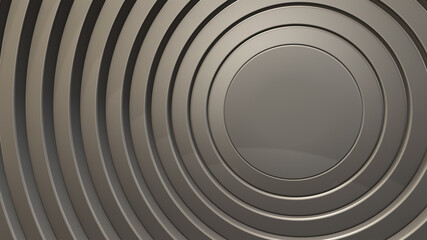 Shockwave concept. Amazing gray background formed of multiple round waves moving dynamicaly.