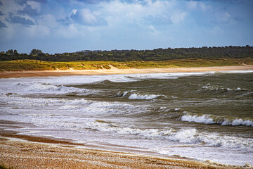 Atlantic ocean coastline in oleron island with gorgeous beach ands sky ocean atlantique Ile Oléron france