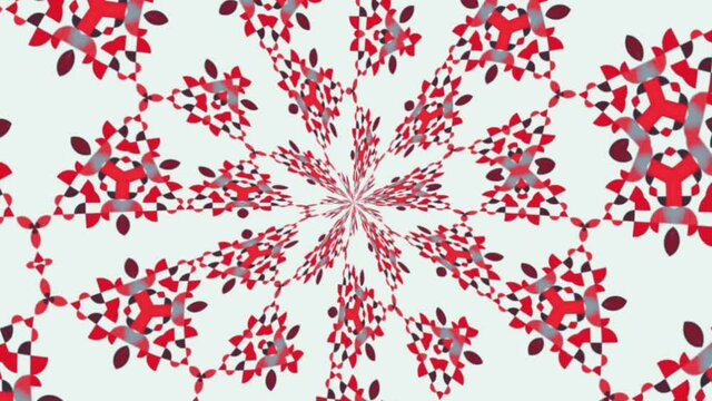 Suction effect of geometric shapes in the center of the frame. Video mappging.
