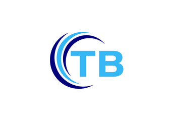 Initial Monogram Letter T B Logo Design Vector Template. T B Letter Logo Design