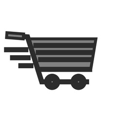 shopping cart icon on white background