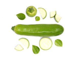 fresh cucumbers isolated on white