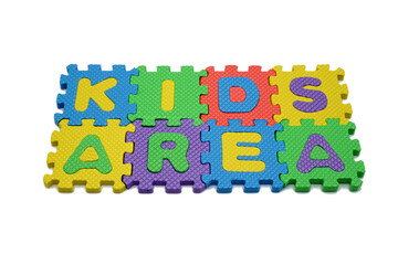 INSCRIPTION KIDS AREA WITH MATS - SCRITTA KIDS AREA CON TAPPETINI