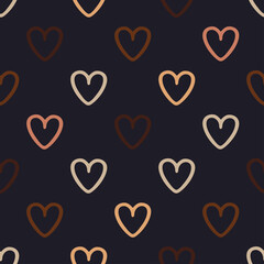 pattern seamless small brown hearts, pattern multinational society. pattern Black lives matter.print hearts. pattern  for fabric print,texture,wrapping paper. pattern tolerance and love