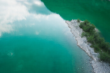 View of the Sylvensteinspeicher in Bavaria