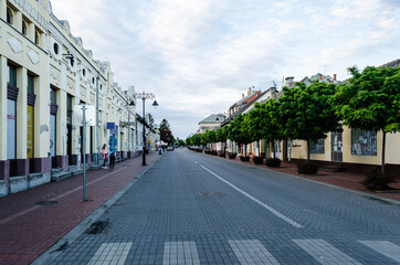 Obraz premium Novi Sad, Serbia - May 31. 2020: Panorama of the Vojvodina town of Srbobran 