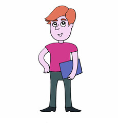 Picture for announcement of job search. Employer, job seeker, colleague