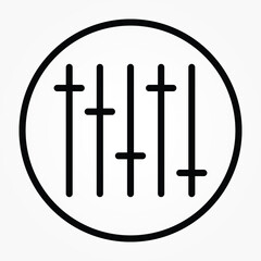 Audio mixer icon vector illustration