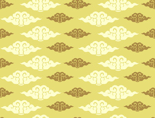 Retro vintage Chinese traditional pattern seamless background spiral curve cross cloud
