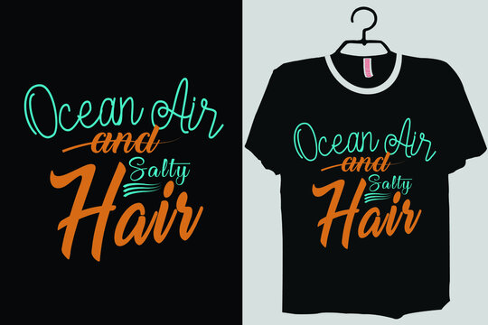 Ocean Air and Salty Hair Shirt, Funny Summer Quote, Sun Tanning Shirt, Funny Vacation TShirt, summer, surfing, beach phrase