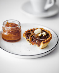 chocolate tartlets with nuts