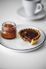 chocolate tartlets with nuts
