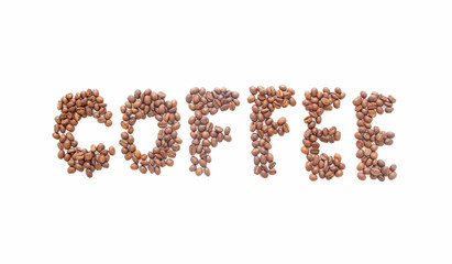 coffee beans. isolated on a white background