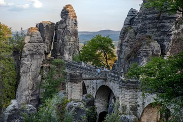 Cercles muraux Le pont de la Bastei Bastei im Elbsandsteingebirge