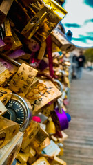 Lovers lock in Paris
